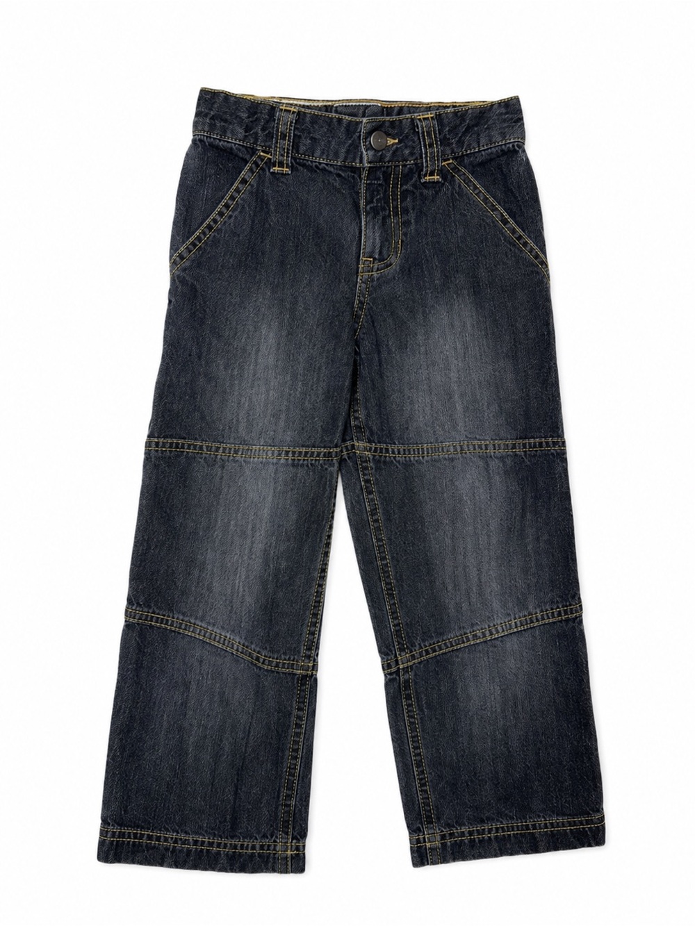 Carter’s Boys Size 4 Gray Denim Jeans Straight Leg Contrast Stitch